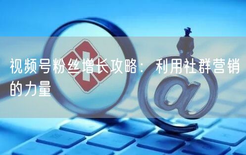视频号粉丝增长攻略：利用社群营销的力量