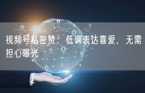 视频号私密赞：低调表达喜爱，无需担心曝光