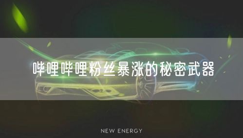哔哩哔哩粉丝暴涨的秘密武器