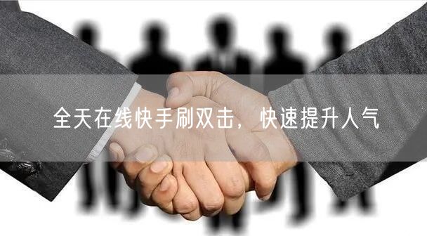 全天在线快手刷双击，快速提升人气
