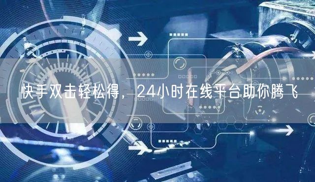 快手双击轻松得，24小时在线平台助你腾飞